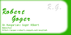robert goger business card