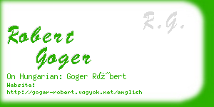 robert goger business card